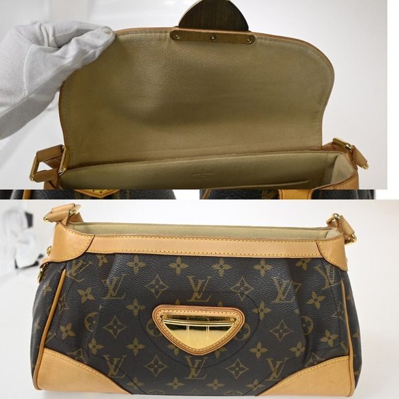 LOUIS VUITTON Logo Beverly MM Shoulder Bag Monogram Leather - Picture 10 of 13